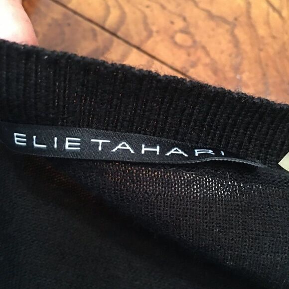 ELIE TAHARI Black Lace Sweater - Picture 12 of 13